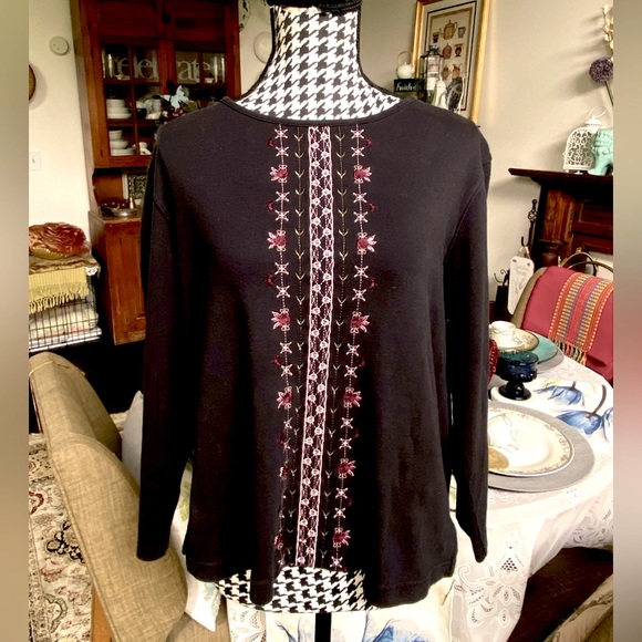 Vintage Bechamel Petites Embroidered Top Size PM - Picture 1 of 6